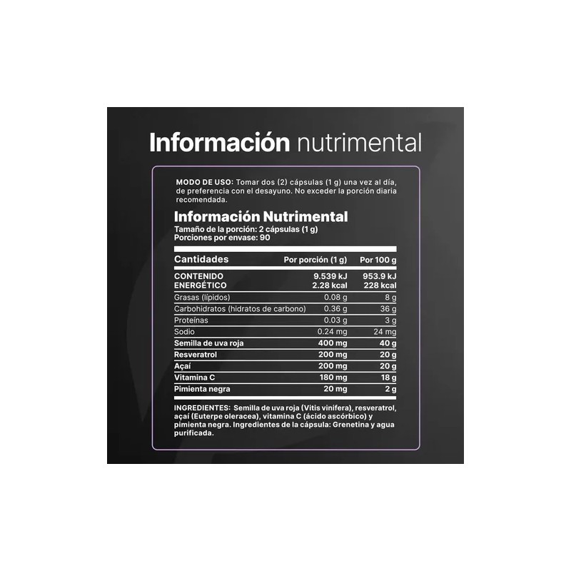Resveratrol |180 Cáps