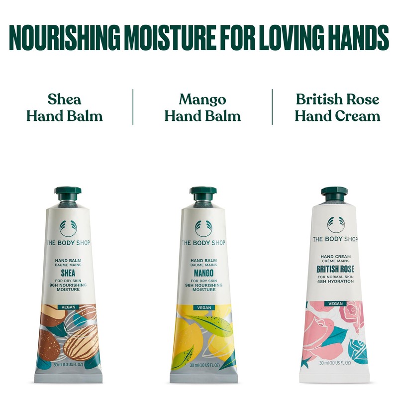 The Body Shop Handcare Trio Gift Set, Shea Hand Balm,