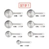Chef Pomodoro Stainless Steel Measuring Cup Set, Nested and Stackable