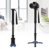 C-333+M-1 Carbon Fiber Portable Outdoor Telescopic Monopod Tripod Mountaineering Cane
