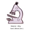 Chemical Microscope Metal Brooch Delicate Biology Badge Molecular Enamel Pin