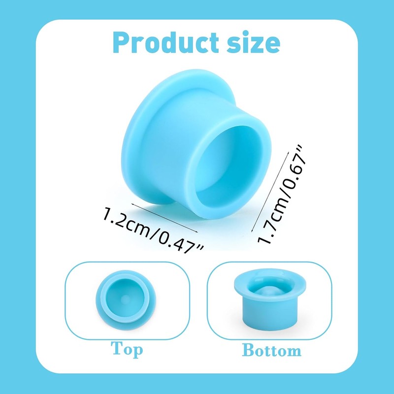 ATOMUS 200 piezas Silicon tattoo Ink Cup desechables Silicon tattoo