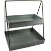 Maykoosh Naturally Nice Galvanized Metal 2 Tiered Rectangular Serving Tray,