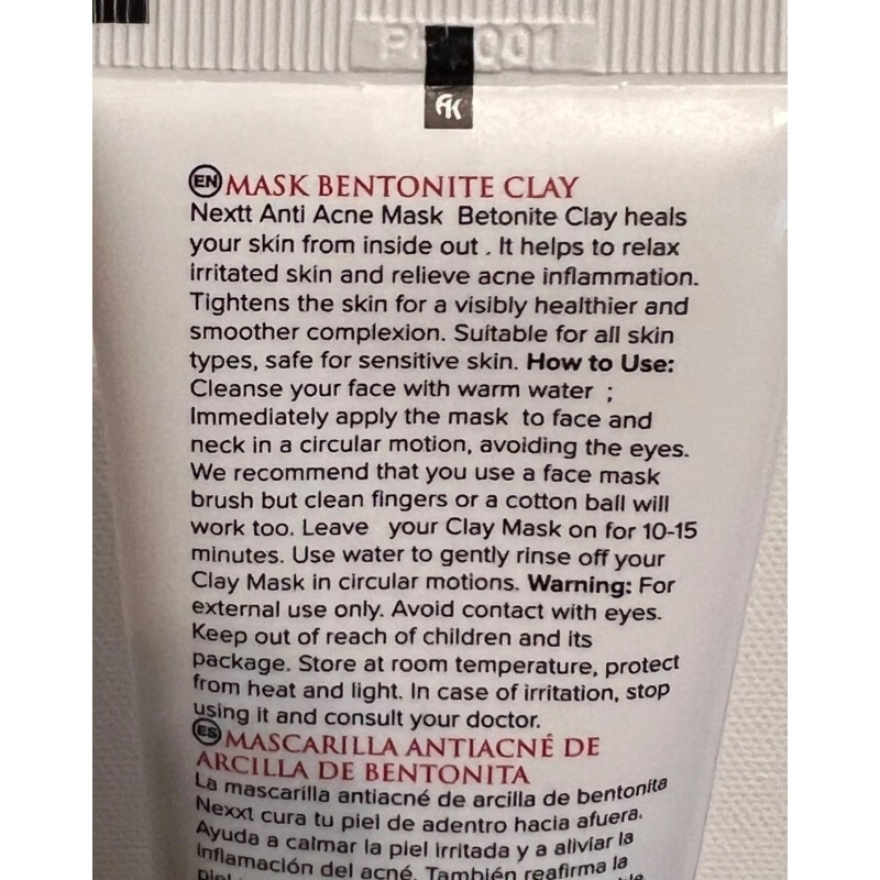 NEXXT Beauty Miami Anti Acne Mask Bentonite Clay 100ml 3.4