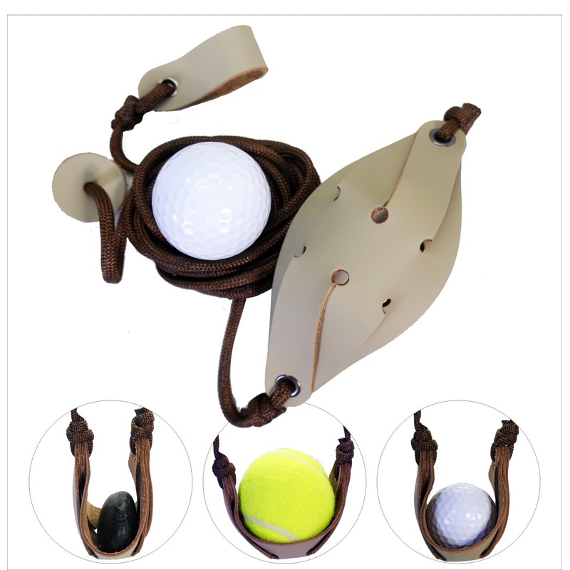 Old-Fashioned Slingshot Rock Sling Tennis Ball Thrower Shepherds Sling (1pack)