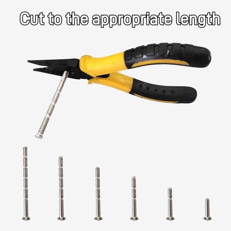 10 Pack Black 2-3/8" Long Break Away Screws Hardware Cutting