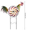 Rooster Wind Spinner Iron Decorative Wind Spinner Decor 37 X