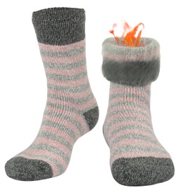 BomKinta Women Thermal Socks - Thick Boot Sock Warm Winter Crew Socks - Cozy Soft Christmas Socks Size 5-10