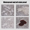 Clear Round Vinyl Fitted Tablecloth,Waterproof Oilcloth Heavy Duty Elasticized Table