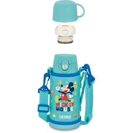 THERMOS Vacuum Insulated 2-Way Bottle 0.6L/0.64L Mickey Mint Blue Straw Cup for Children School/Kindergarten FJO-601WFDS MBL