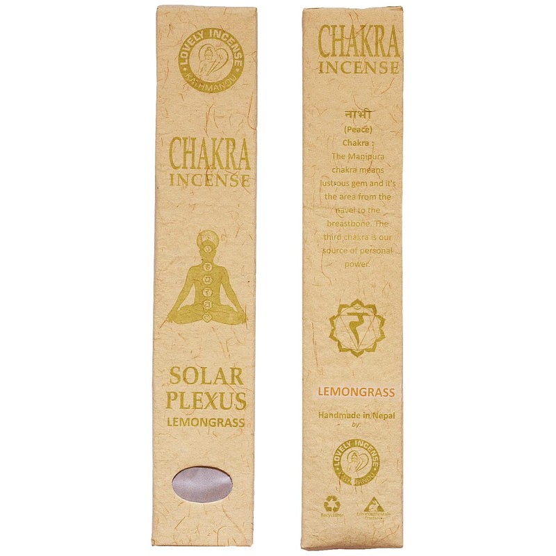 Chakra Incense Sticks, Set of 7 x 15 Pieces, Handmade