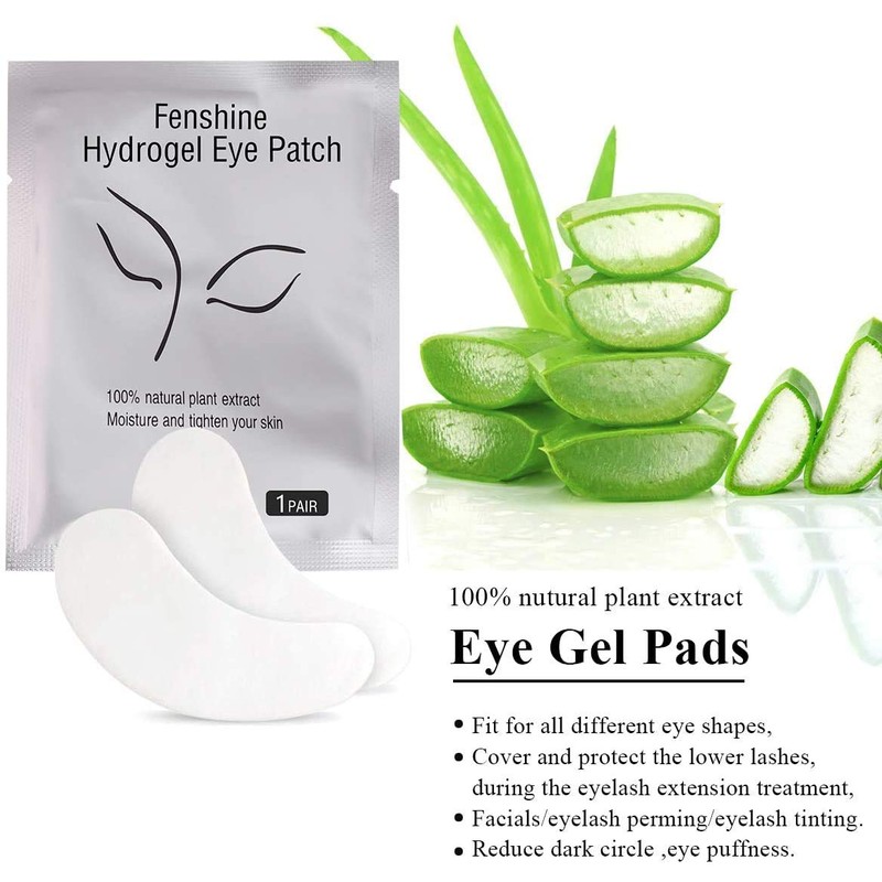 Fenshine 50 Pairs of Eyelash Extension Eye Pads Lint-Free Hydrogel