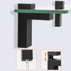 Metal Adjustable Floating Shelf Hardware, Wood/Glass Shelf Bracket Wall MountIing,Adjustable