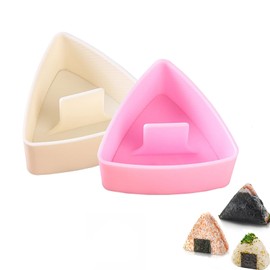 Triangle Rice Ball Mold Sushi Mold,Onigiri Mould,Plastic Triangle Sushi Mold Case,Rice Ball Bento Presses Mold,Cute Triangular Rice Ball Mould for Kids Picnic Sushi DIY Tool, Kitchen Cooking,2 PCS