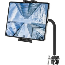 Tendak Tendak Exercise Bike Tablet Holder, Gooseneck Adjustable Treadmill Spin Bike Tablet Mount, Microphone Stand Tablet Holder Compatible with iPad Tablet Smartphone 4.7-12.9 Inches