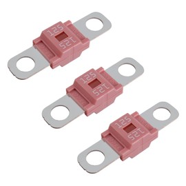 BOJACK AMI/Midi Fuse 125A High Current Fuse Bolt-on Fuse 125 Amp for Cars, Trucks, Construction Vehicles, Buses, Caravans (Pack of 3) Pink
