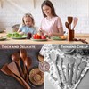 Wooden Spoon 6 Pcs, Cooking Utensils,Kitchen Utensils Natural Teak Wood