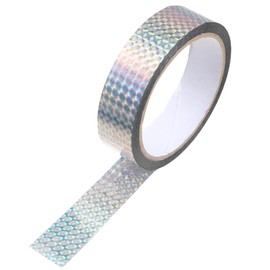 EupHHonycs Bird Scare Tape, Silver Reflective Tape for Birds, Reflective Holographic Adhesive Tapes, Self-Adhesive Bird Scare Ribbon for Keep Birds Away, DIY Crafts, Daily Home Use(1inch 54 Yard)