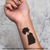 4 x 'Minimalist Emo Boy' Temporary Tattoos - Water Resistant,