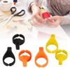 HEEPDD Sewing Thread Cutter Ring, 6Pcs Plastic Finger Thimble Line