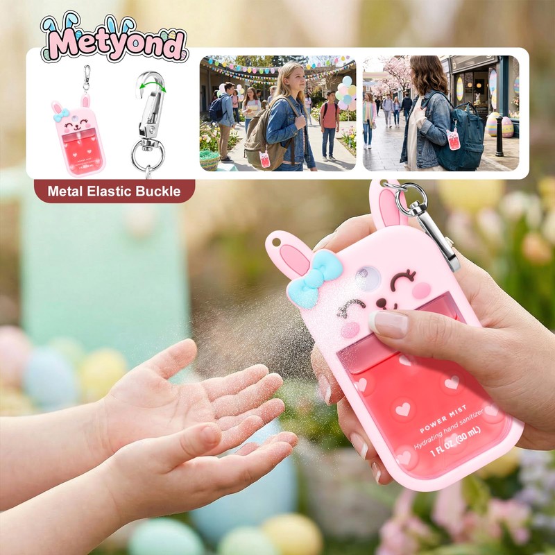 Metyond Rabbit Silicone Case for Touchland Hand Sanitizer Spray with