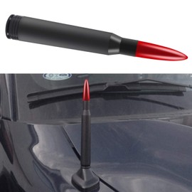 Vehicle Stubby Antenna Mast Bullet Car Truck Antenna Replacement for Ford F Series F150 Raptor F250 F350 F450 Super Duty Ranger Dodge RAM 1500 2500 3500 Heavy Duty Classic Pickup Truck (Red)
