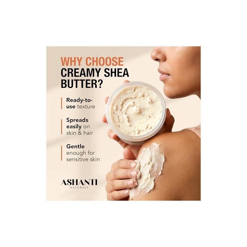 ASHANTI NATURALS 100% suave y cremoso natural mantequilla de karité