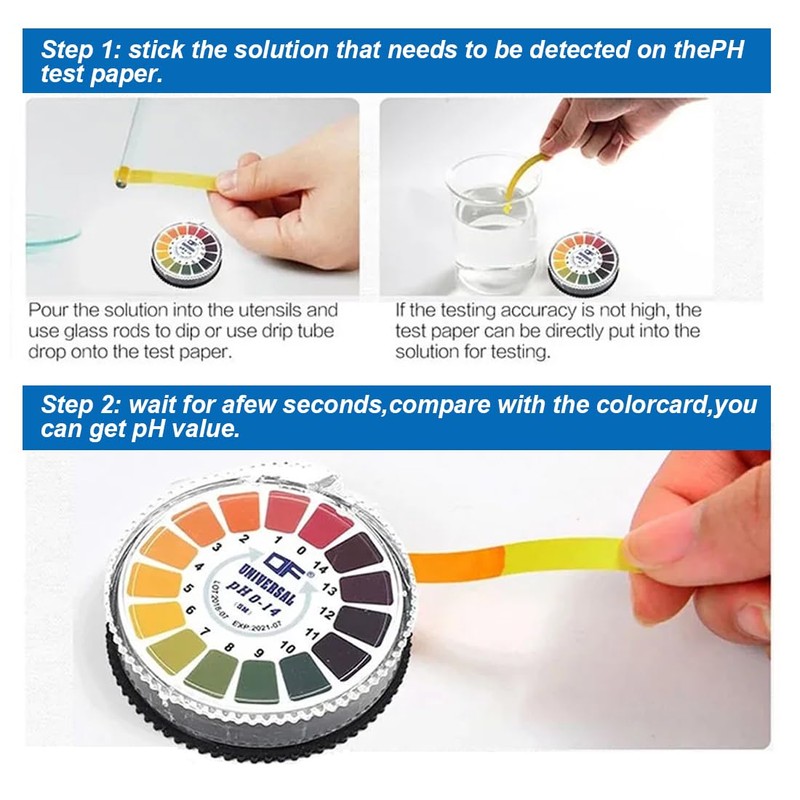 WeddHuis pH Test Paper Roll: pH Test Strips with Full