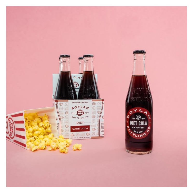 Boylan Bottling Craft Diet Cola 12oz Glass Bottle (12 Pack,