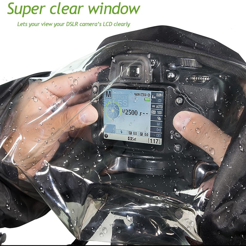 Waterproof Rain Cover for Folding Camera with Transparent Viewing Window