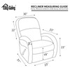 Easy-Going 4 Pieces 100% Dual Waterproof Recliner Cover Stretch Soft