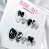 Shining Tweed Sealing Handmade Nail Tips - Stiletto / 샤이닝