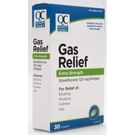 Quality Choice Gas Relief Extra Strength Simethicone 125 mg 30 Softgels (1 Pack)