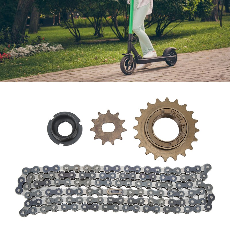 Electric Bike Sprocket Set Gold 11 Teeth Sprocket 114 Links