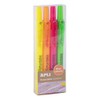 APLI 18932 - 4 Piece Highlighter Set with Retractable Chisel