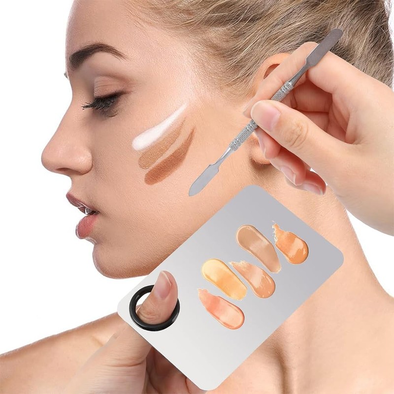 DFsucces Makeup Blending Palette Stainless Steel Cosmetic Tools Liquid Foundation