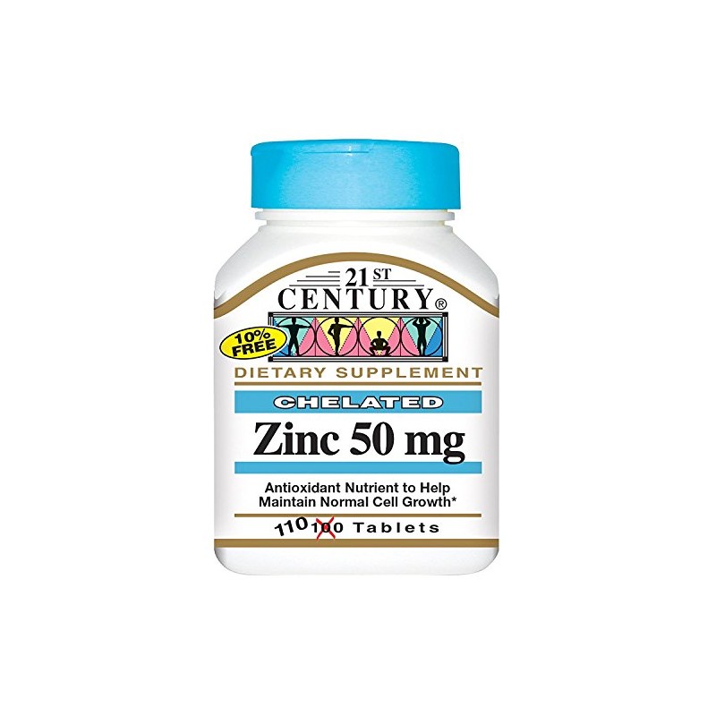 21st Century Chelated Zinc 50 Milligrams 50 Milligrams 110 Tabs
