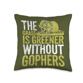 Landscaper Gopher Pest Control Gophers Throw Pillow