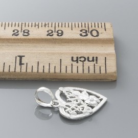 Million Charms 925 Sterling Silver Talking Pendant, #1 Sister In Heart with Flower