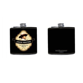 John Wayne Leather Flask Shield