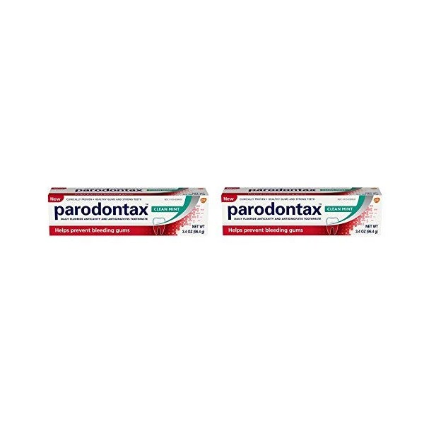 Parodontax Clean Mint jgHSwk Toothpaste for Bleeding Gums, 3.4 Ounce, 2 Pack