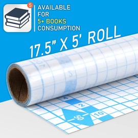 chell Chell Clear Contact Paper Roll for Books, 17.5 in x 5 ft Clear Self Adhesive Book Cover Paper Protector