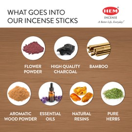 Hem Egyptian Musk Incense Sticks – Pack of 6 Boxes (120 Sticks Total, 9-Inch Long) | Natural Hand-Rolled Aroma for Meditation, Rituals, Relaxation & Odor Removal | 20g Each Box