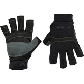 Typhoon Junior Colwyn Half Finger Sailing Gloves - Black 310261 L