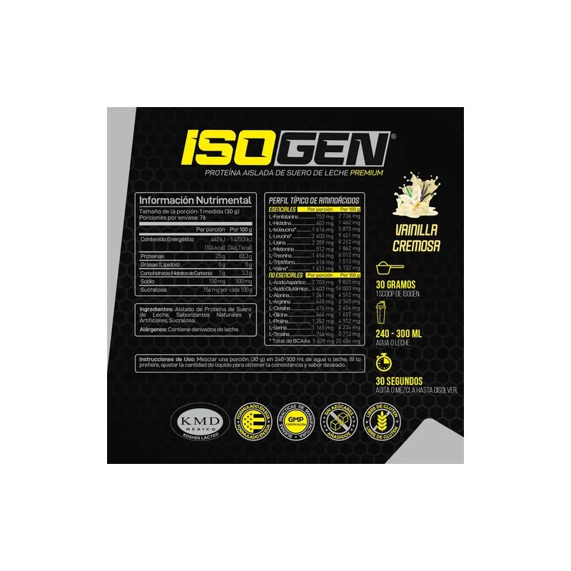 Forzagen Proteína Isogen 5 Lb Sabor Vainilla