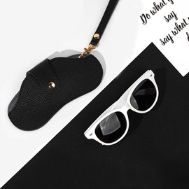 [Covifize] メガネケース 眼鏡ケース 眼鏡収納ボックス サングラス入れ サングラスケース アウトドア ソフト おしゃれ 薄型 軽量 レディース メンズ 携帯用 ブラック