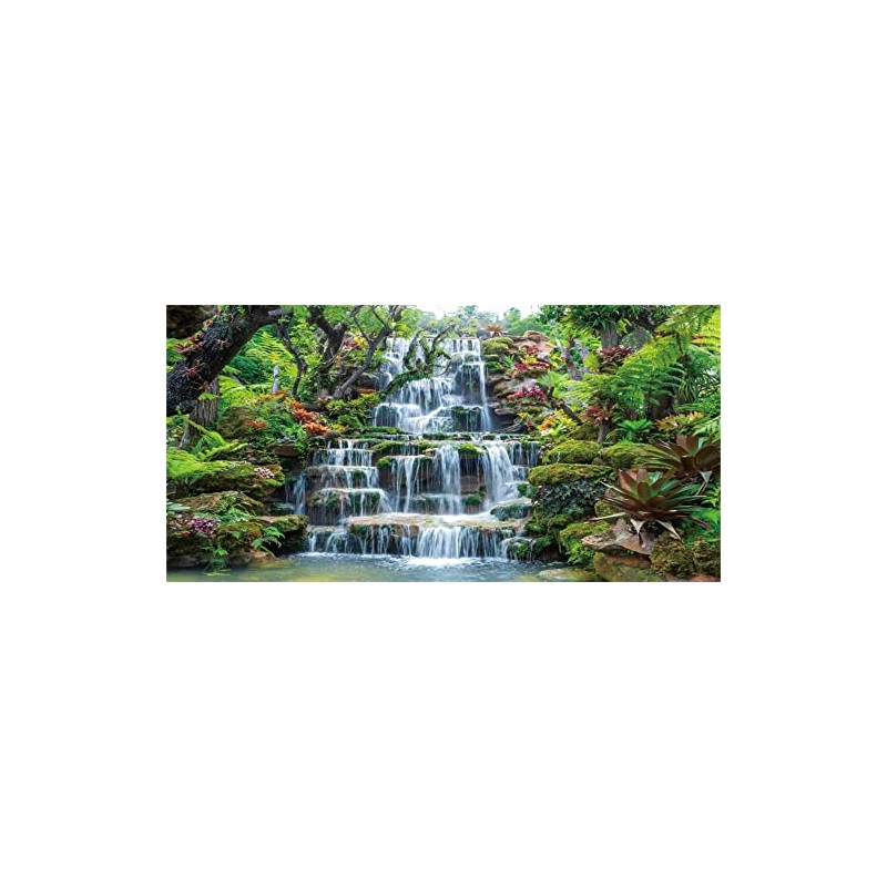 MIRRORANG 120x50cm Waterfall Aquarium Background Forest Park Green Tropical Plants