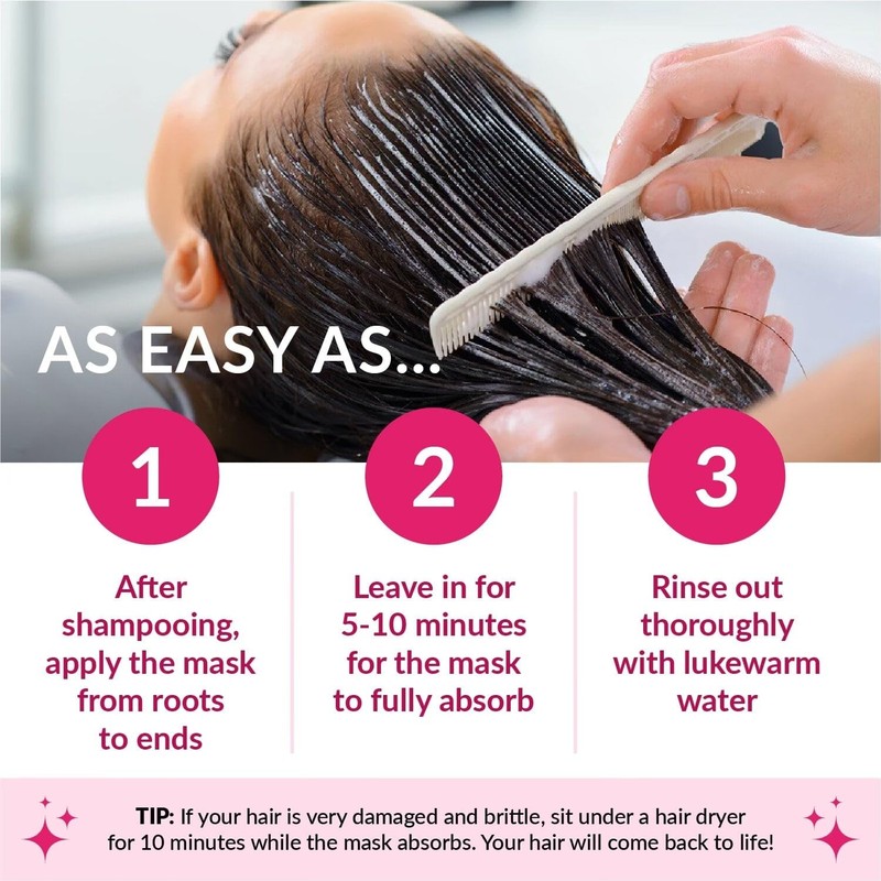 Kashmir Keratin Ceramic Hair Mask,deeply conditions dry, damaged hair, repairs