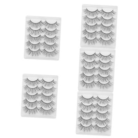 FOMIYES 25pairs False Eyelashes Natural Look Chemical Fiber Makeup Lashes for Cosplay Weddings Photography and Parties Soft Volume Design for Charming Eyes