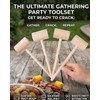 TooWoom 4Pcs Wooden Hammers, Mini Natural Hardwood Mallets Cracker Set